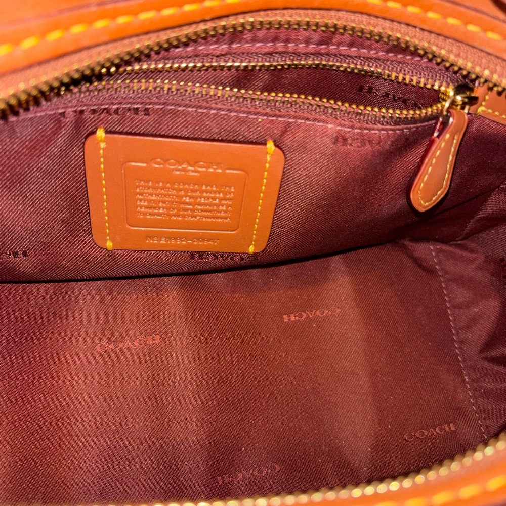 Coach Dreamer Brown Leather Satchel with Gold Hardware - Picture 4 of 8